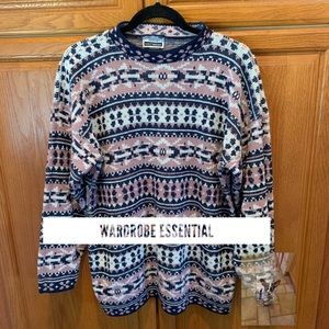 Vintage Pink multi color sweater size M